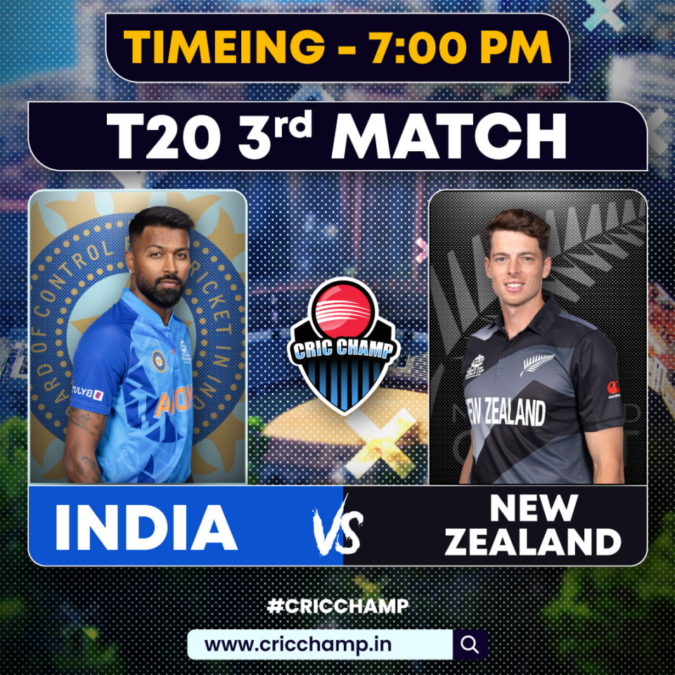 live updates, India vs new Zealand 3rd t20 cricket match