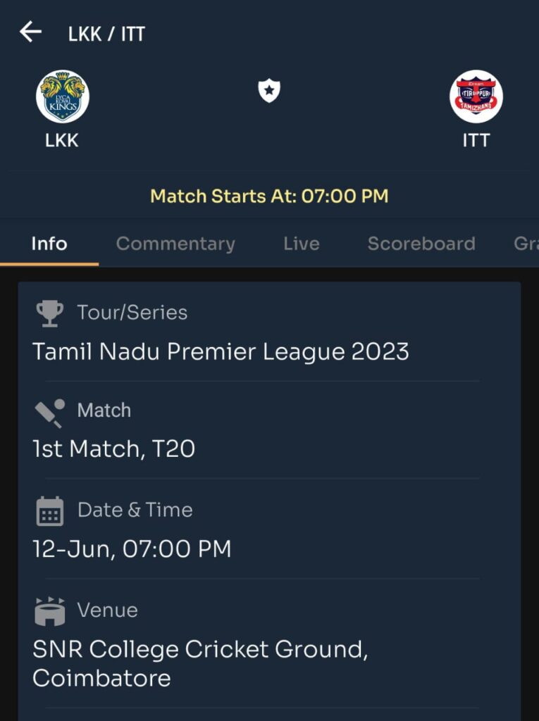 Lyca vs Tiruppur Today Match Prediction