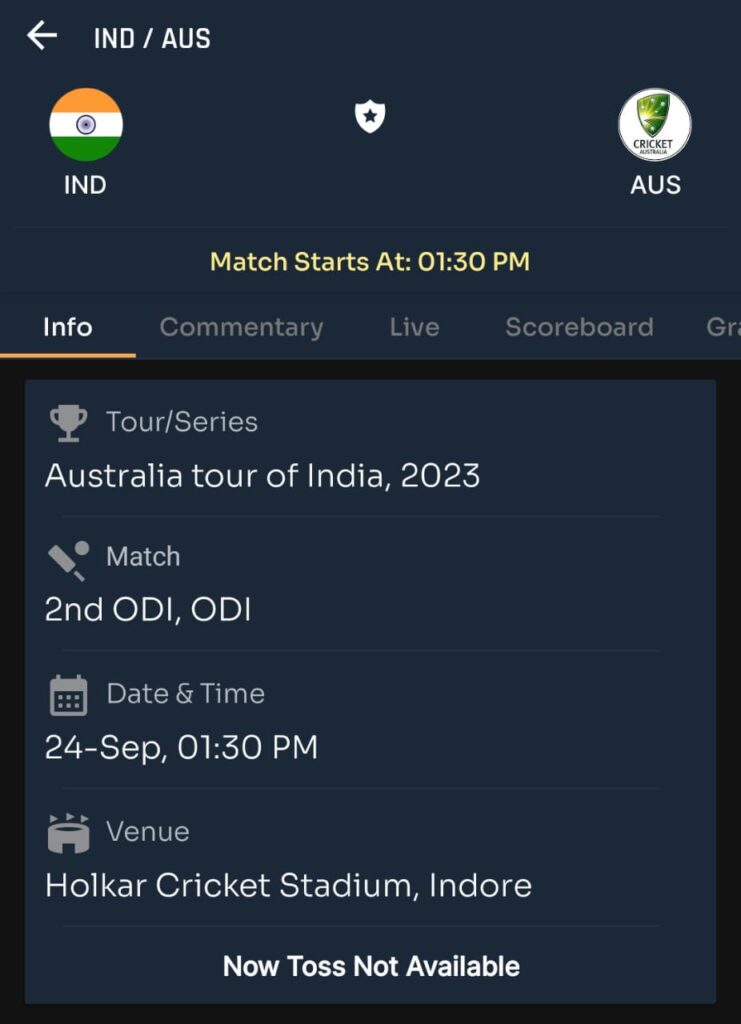 India vs Australia 2nd ODI Cricket Match Prediction