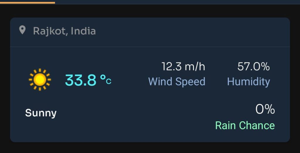 Today match Weather Report India vs Australia Match :