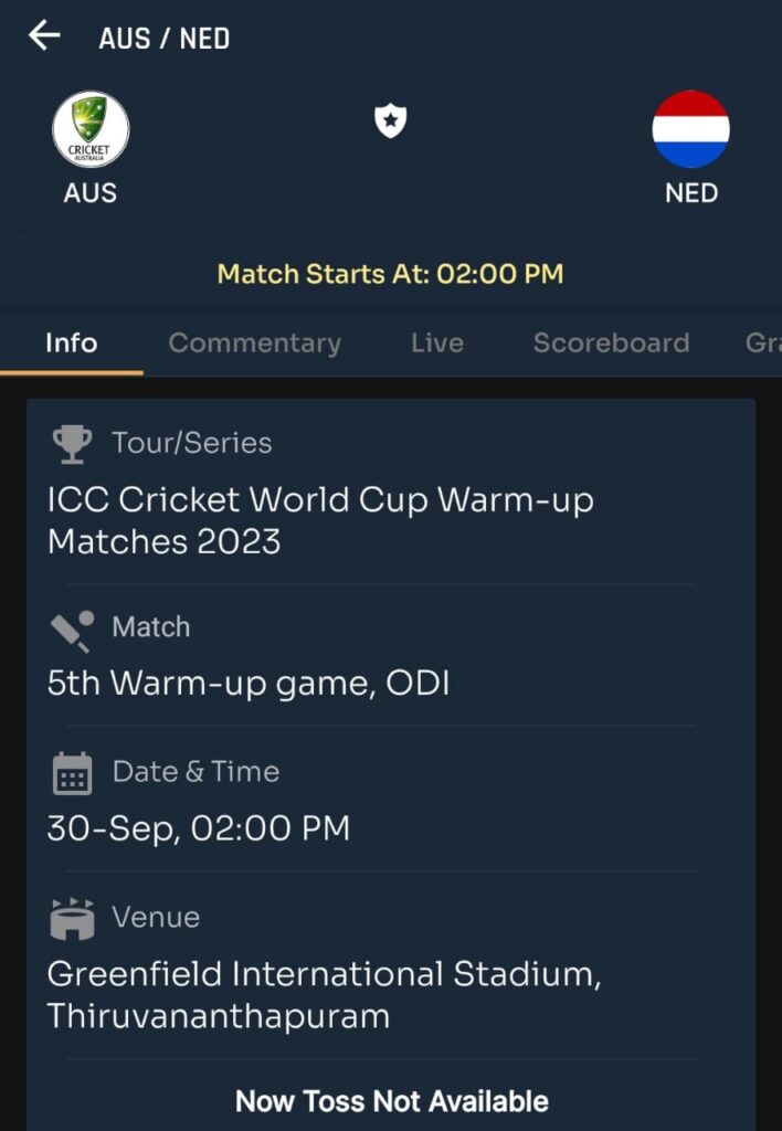 ODI World Cup 2023 Match Prediction: Warm-up Match 5 - Australia vs Netherlands, Weather  Report, Match Compare