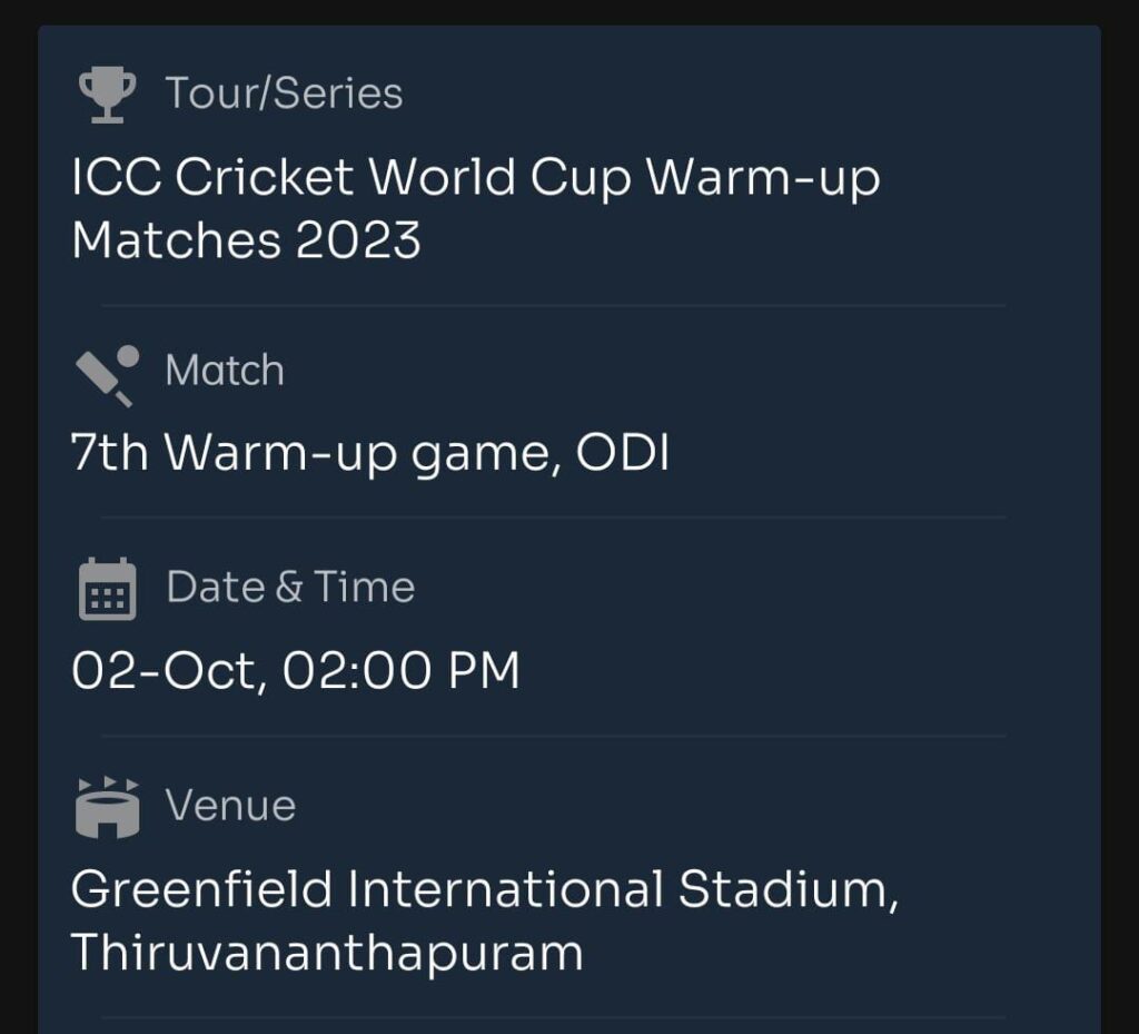 Today ODI World Cup 2023 Match Prediction: Warm-up Match 7– Newzealand  vs  South Africa, Weather Report, Match Compare