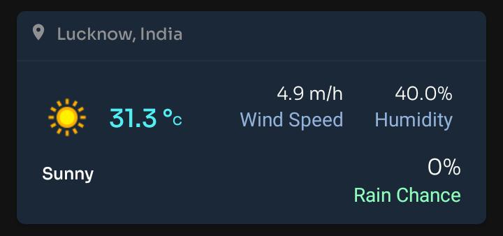 Weather Report for today world cup match