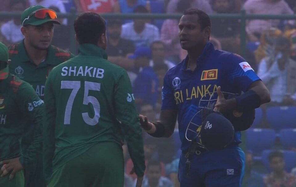 Angelo Mathews Falls Victim to Timed Out Controversy Due to Helmet Mix-up in Bangladesh Match