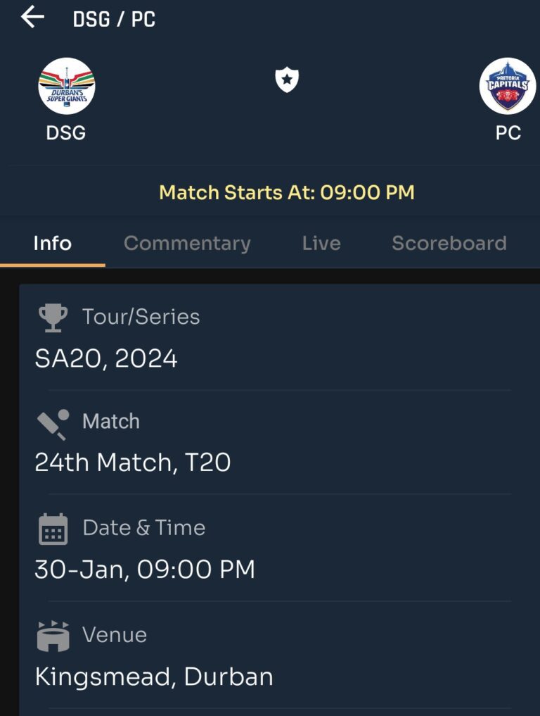 Today SA20 Prediction |Match Number 24|DSG vs PC | Toss and Match Analysis | Pitch Reports &Weather Report