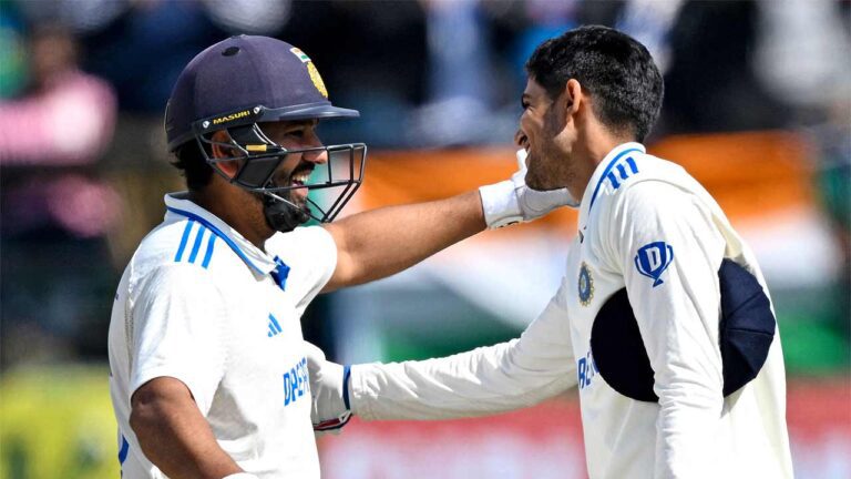 India Dominates Day 2 of Dharamshala Test: Rohit Sharma and Subhman Gill Shine