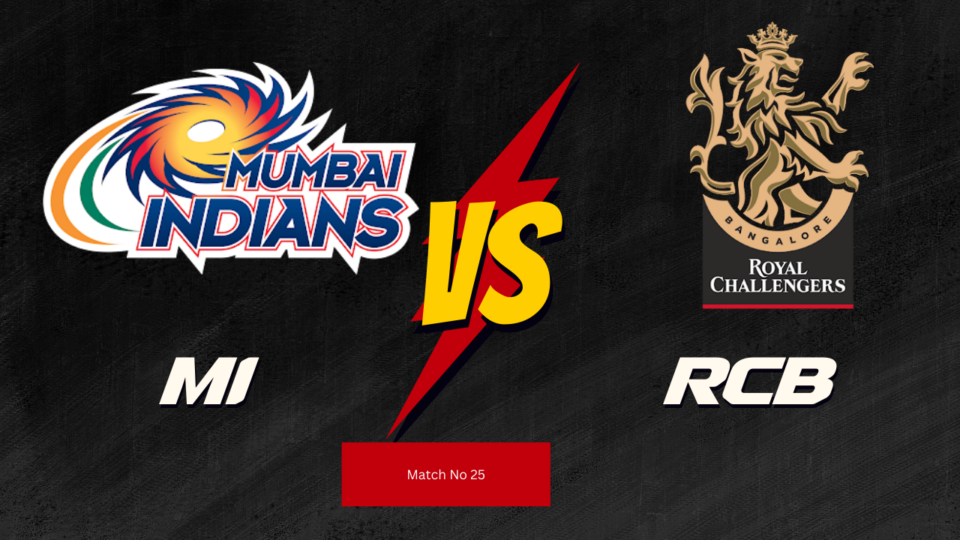 IPL 2024 25th Match : MI vs RCB Today Match Prediction – who will win today ipl match and Toss | Toss and Match Prediction | Pitch Report & weather Report | Match Info