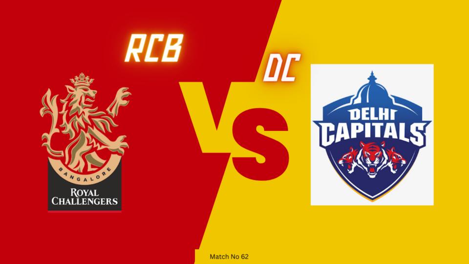 IPL 2024 62th Match : RCB vs DC Today Match Prediction – who will win today ipl match and Toss | Toss and Match Prediction | Pitch Report & weather Report | Match Info