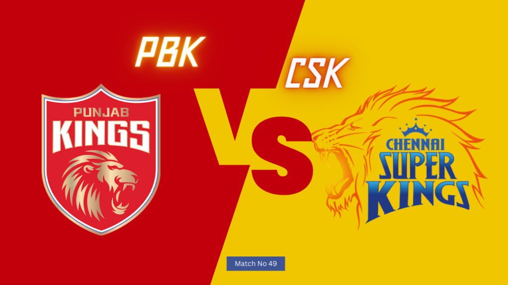 IPL 2024 49Th Match : CSK vs PBK Today Match Prediction – who will win today ipl match and Toss | Toss and Match Prediction | Pitch Report & weather Report | Match Info