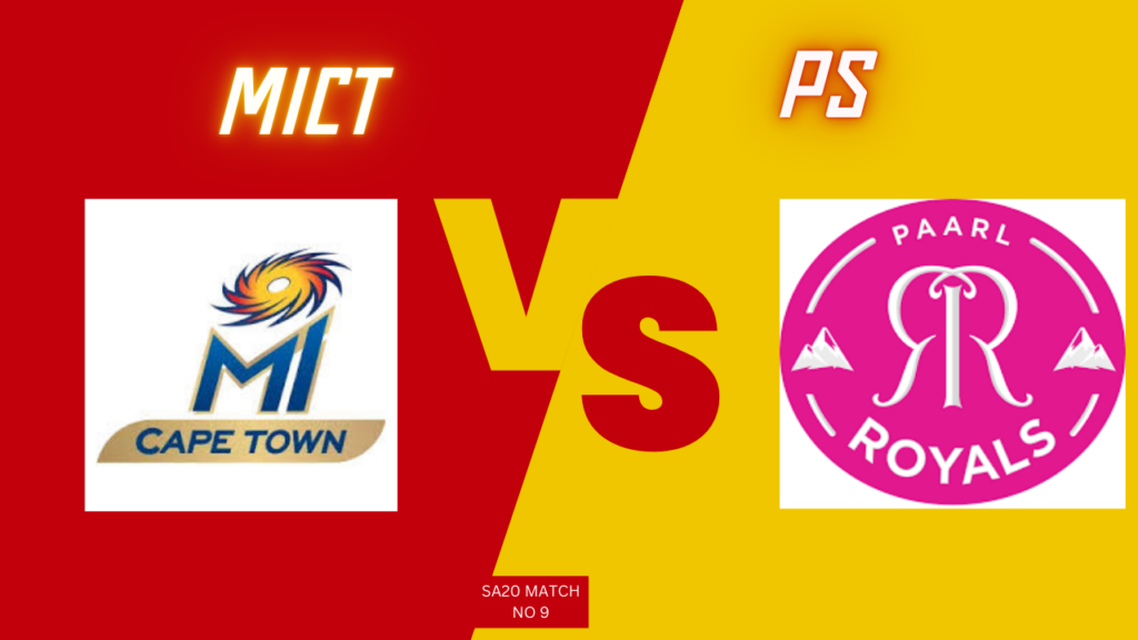 PR vs MICT  – Match no 9 Predictions, Toss, Dream11 Tips, and key insights for SA20 2025