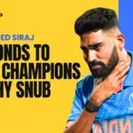 Mohammed Siraj Responds to 2025 Champions Trophy Snub