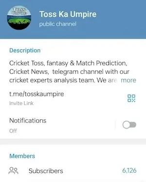 Toss ka Umpire - Best Cricket Prediction Telegram Channels in India for IPL 2025