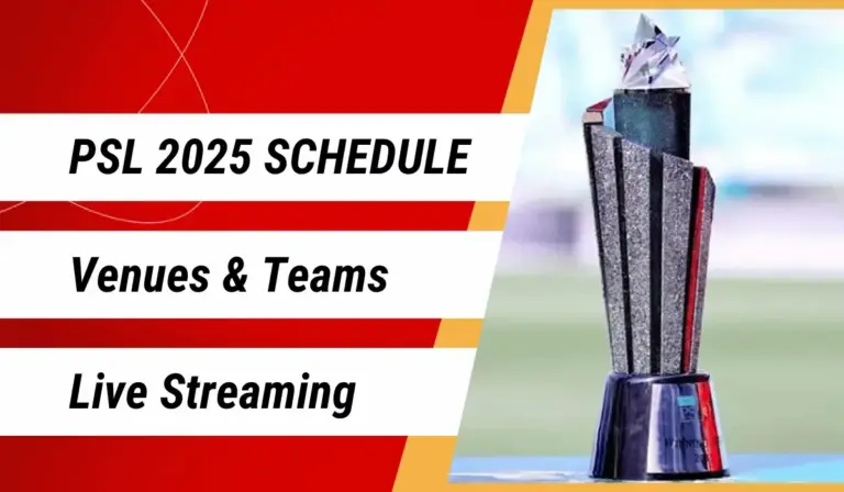 PSL 2025 Full Schedule with Date and Time, Live Streaming and Teams
