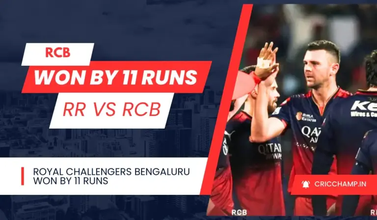 RCB vs RR Highlights 42nd IPL 2025 – Royal Challengers Bengaluru won by 11 runs