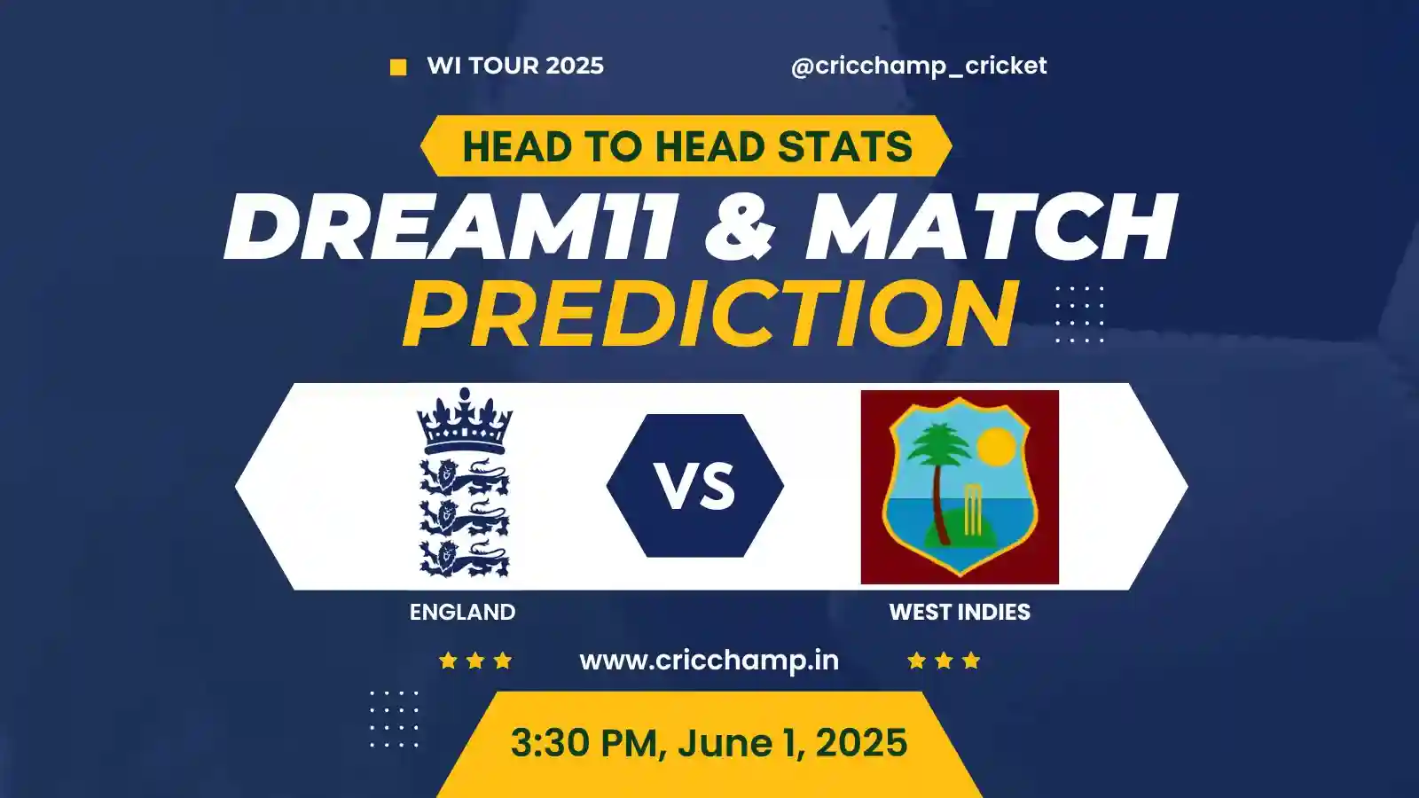 ENG vs WI 2nd ODI Head to head | Match Prediction | my11 circle | Toss | Playing 11 | Pitch – West Indies tour of England 2025