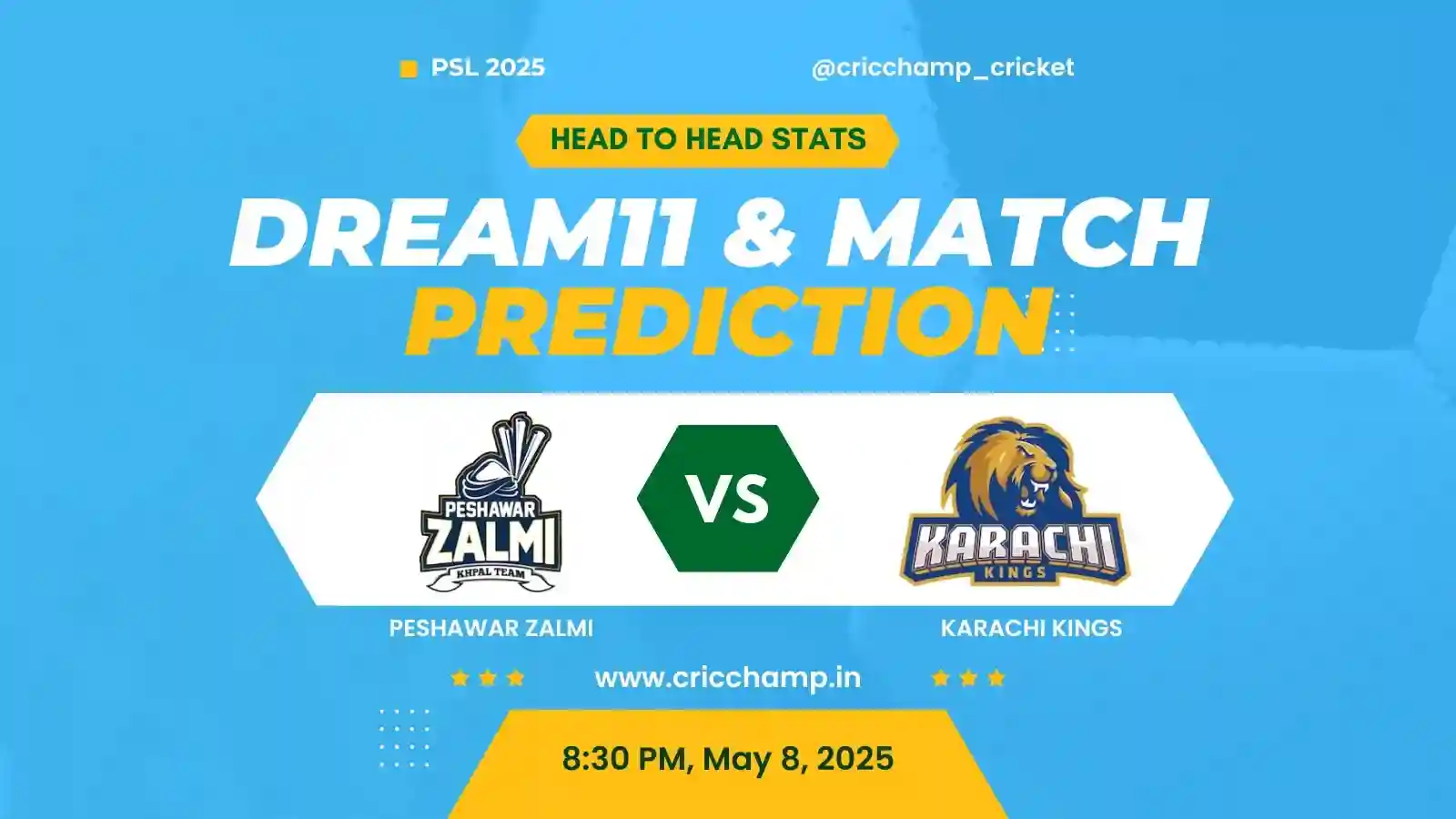PES vs KAR Dream11 Prediction Today Match 23 | Head to head, Toss, Pitch - PSL 2025