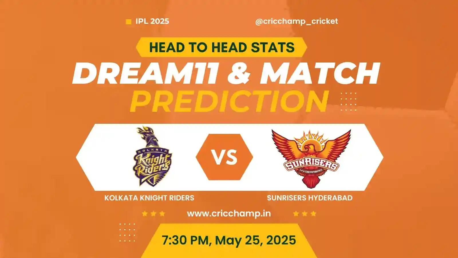 Today match prediction 100 sure - KKR vs SRH 68th Match of IPL 2025 | Kolkata Knight Riders vs Sunrisers Hyderabad