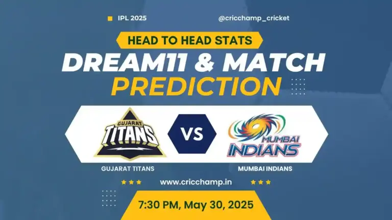 MI vs GT Eliminator 1 Prediction Today Match, Playing 11, Toss | Head to head | Pitch – IPL 2025