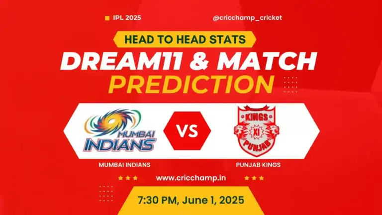 MI vs PBKS Qualifier 2 - Today Toss and Match Prediction 100 sure, Playing 11 | Head to head | Pitch – IPL 2025