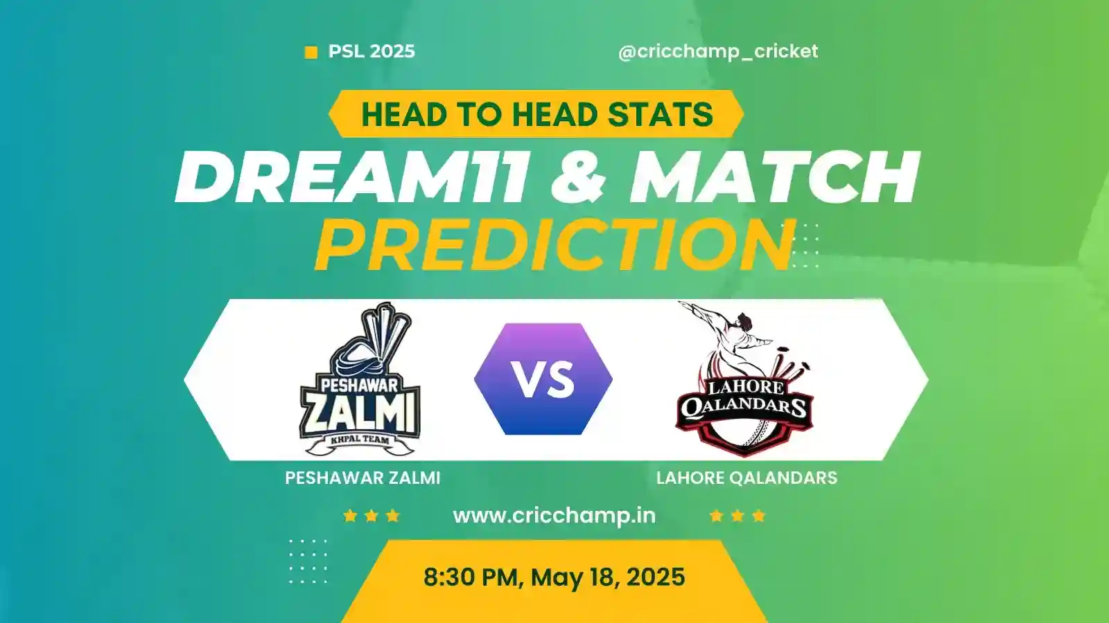 PES vs LAH Dream11 Prediction | Match 29th | Toss, Head to head, Pitch – PSL 2025