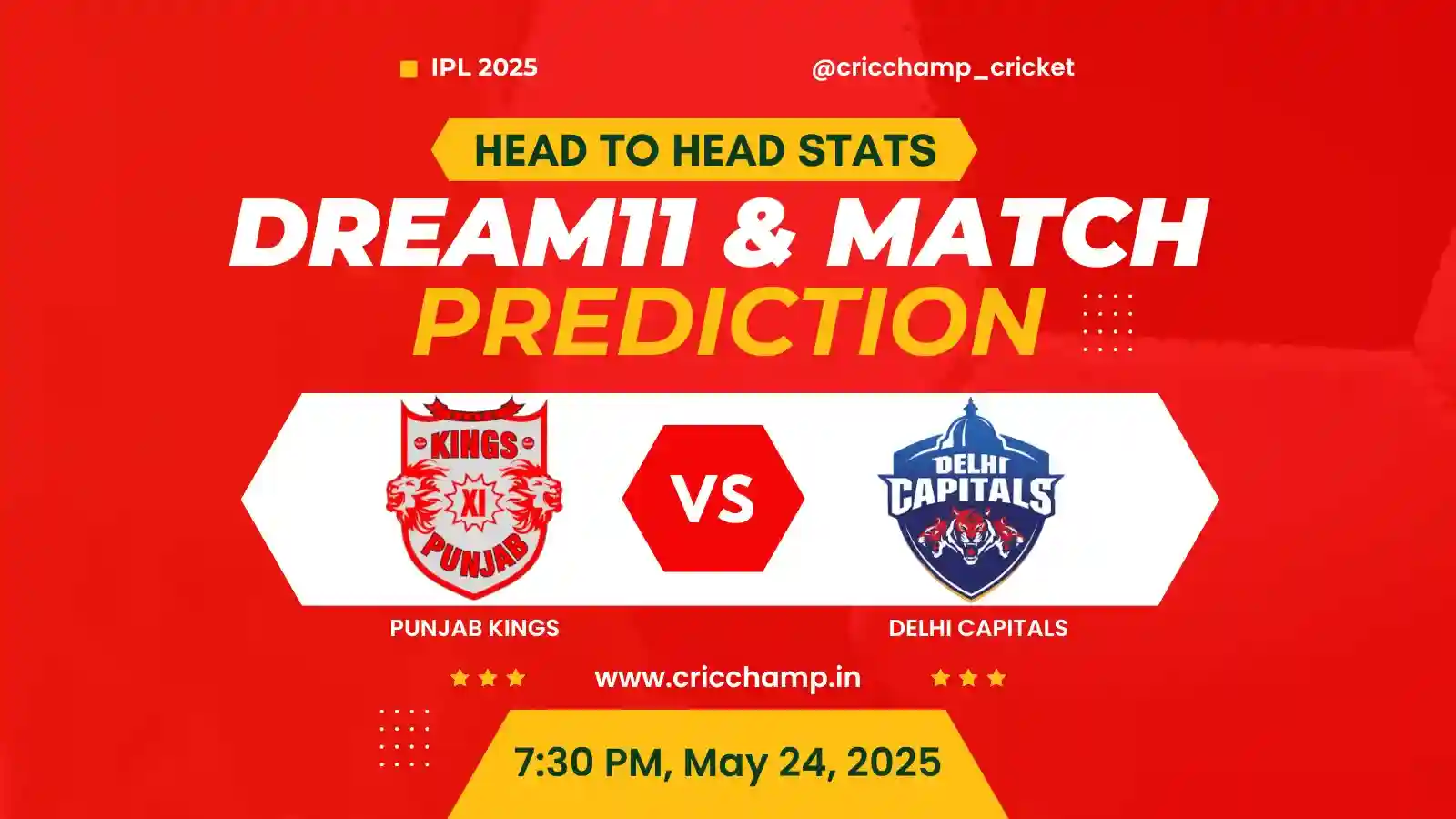 Today IPL Match PBKS vs DC , Toss, Pitch, Head to head, And Who will win Today Match? – IPL 2025