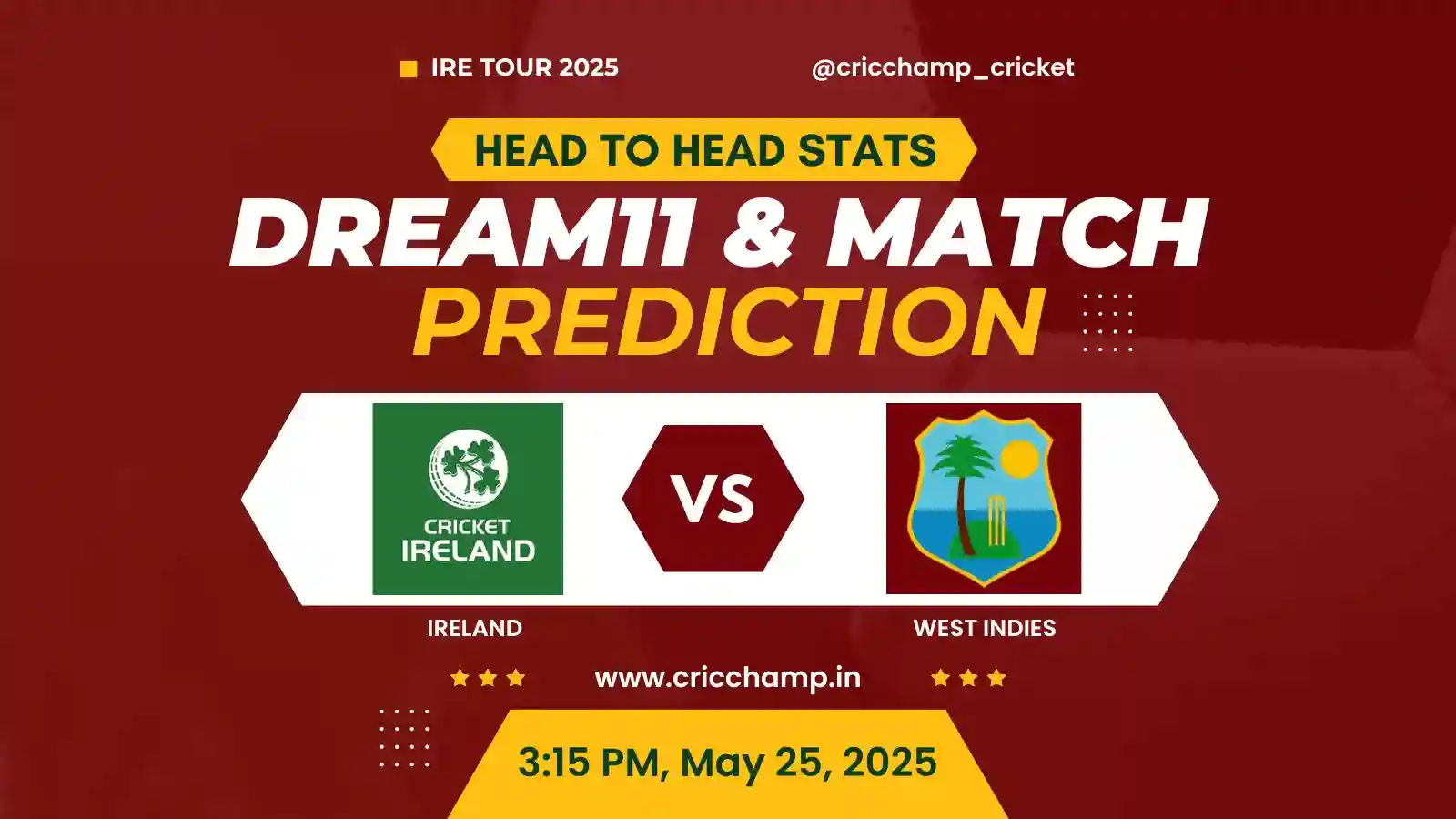 ireland vs west indies 3rd odi toss and match prediction 2025 | head to head | analysis | Pitch report