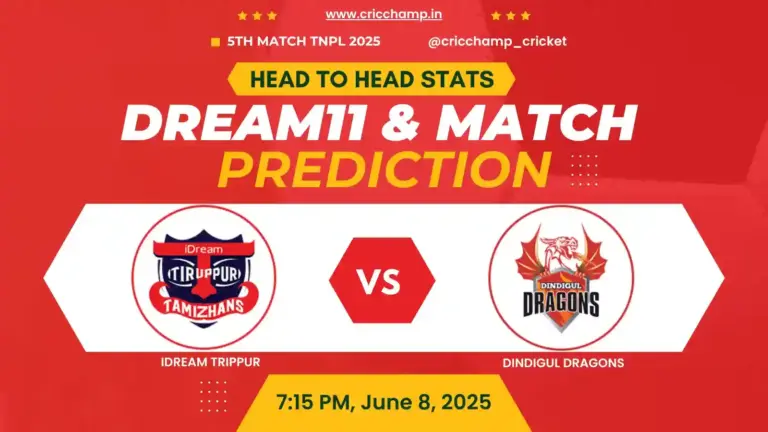 ITT vs DD dream11 prediction | Toss Prediction | Head to head | Pitch report – 5th match TNPL 2025 | Idream Tiruppur Tamizhans vs Dindigul Dragons